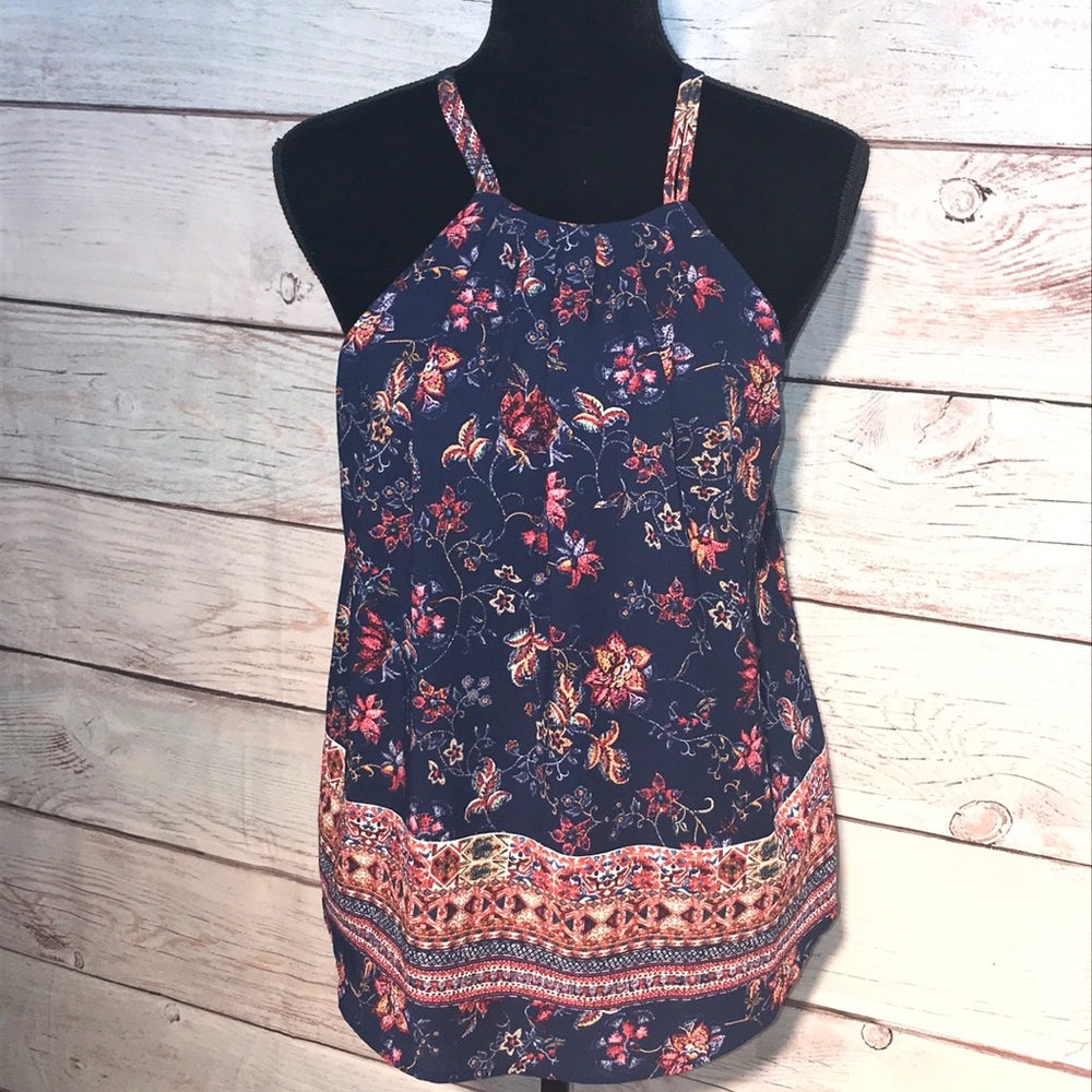 Large halter top blouse by Monteau
